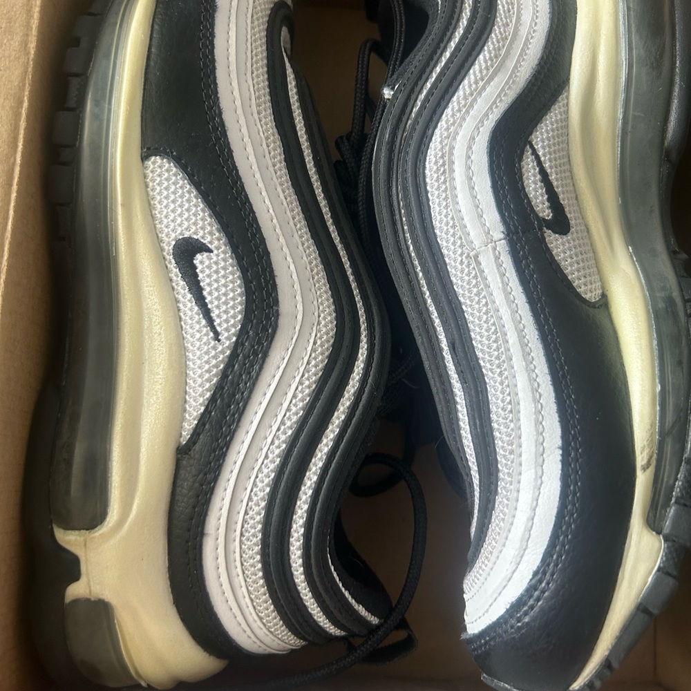 Nike Black and White Air Max Plus Sneakers